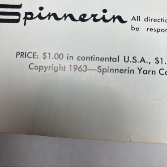 Spinnerin 101 Raglan Sweater Ideas Lesson 2 Volume 309 VTG 1963 - Picture 8 of 8